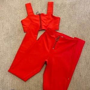 ALO Yoga Red Activewear Set